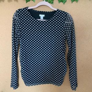 LOWBALLS ACCEPTED-CHICO’S black polka dotted shirt